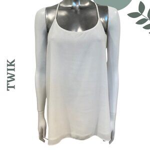 Twik White Racerback Camisole Top | Simons Exclusive | Lined | Size M